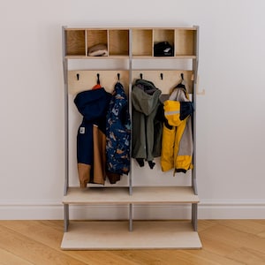 Trägarderob för småbarn: Klädställ för barnkläder Meuble Enfant Kindergarderobe bild 2
