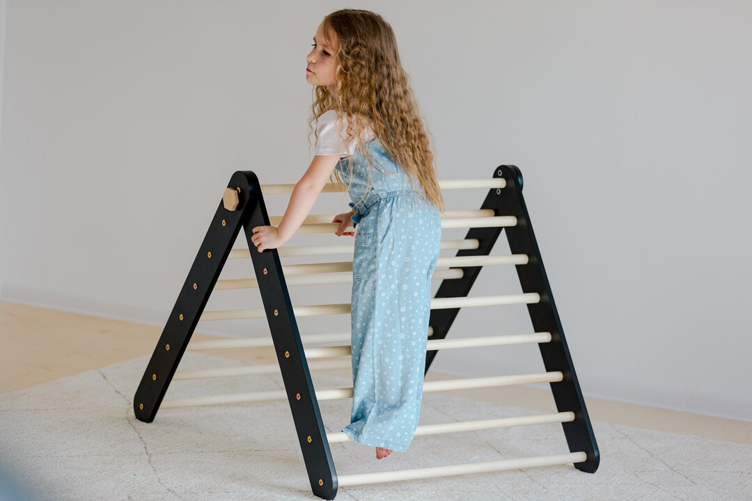 Stackable Play Ladders Foldable Climbing Triangle: Montessori Plywood Ladder Playset - Etsy