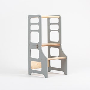 Transformable kitchen tower, Kitchen tower, Foldable kitchen tower, Montessori learning stool, Toddler tower, Toddler learning stool, Table, image 2