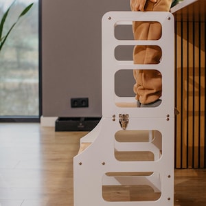 Transformable kitchen tower, Kitchen tower, Foldable kitchen tower, Montessori learning stool, Toddler tower, Toddler learning stool, Table,