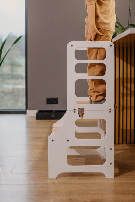 Foldable Kitchen Tower, Montessori Learning Stool, Baltic Birch