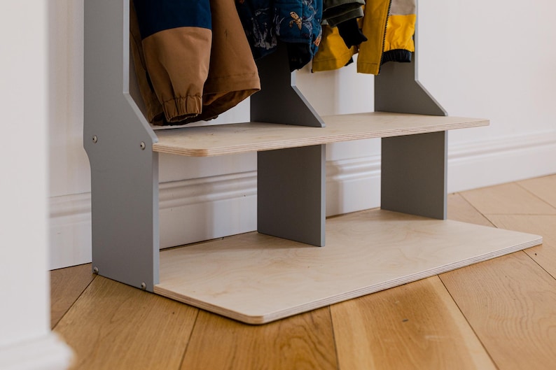 Trägarderob för småbarn: Klädställ för barnkläder Meuble Enfant Kindergarderobe bild 9