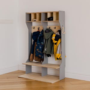 Trägarderob för småbarn: Klädställ för barnkläder Meuble Enfant Kindergarderobe bild 8