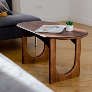 Mid Century Modern Small Coffee Table, Handmade Minimalist Living Room Table, Modern Coffee Table, Scandinavian Pine Table for Living Room