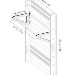 Ensemble mural triangulaire d'escalade, triangle d'escalade, mur de gymnastique avec barre de traction, triangle Montessori, triangle pliable, station de jeu. image 9