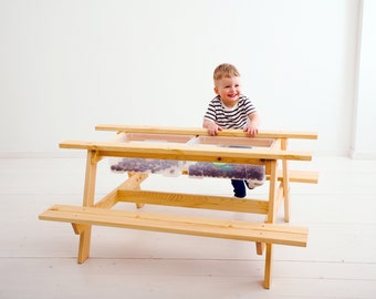 Table sensorielle, table sensorielle extérieure, table d'apprentissage, table sensorielle pour enfants, table de jeu pour enfants, table d'apprentissage pour enfants, table d'intérieur pour enfants,