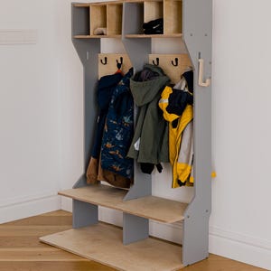 Trägarderob för småbarn: Klädställ för barnkläder Meuble Enfant Kindergarderobe bild 7