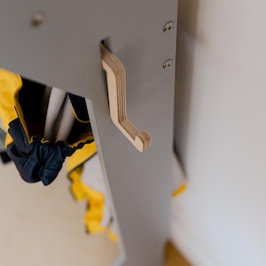 Trägarderob för småbarn: Klädställ för barnkläder Meuble Enfant Kindergarderobe bild 6