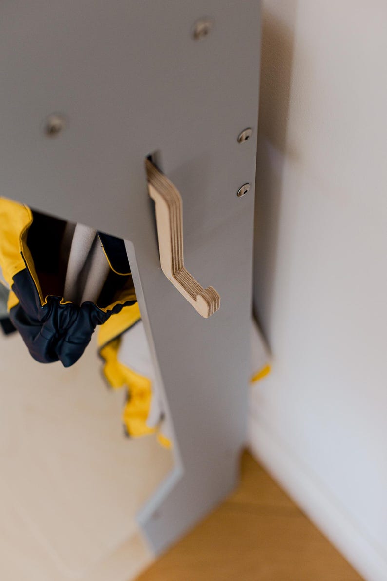 Trägarderob för småbarn: Klädställ för barnkläder Meuble Enfant Kindergarderobe bild 6