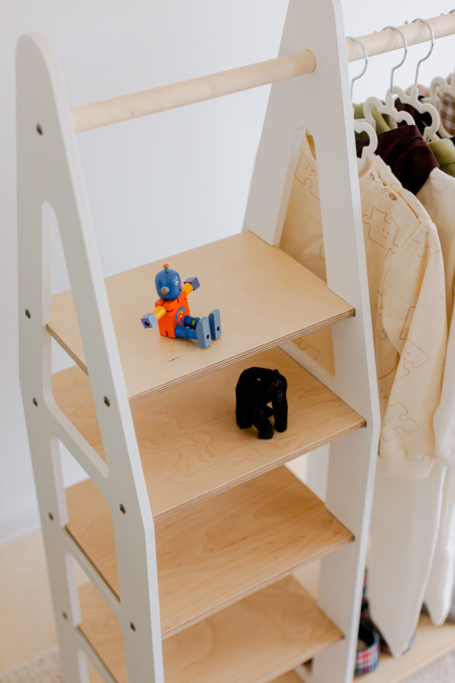 Children Wardrobe Montessori Clothing Rack Wooden Clothing Rack Wood ...