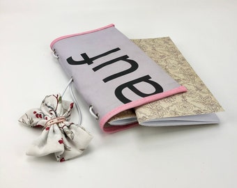 Handmade Notebook Cover from Old Tarpaulin, Great for Planners, Notebooks, Journals, Diaries, Hobonichi, & TNs + FREE 2 NB Inserts, Charms