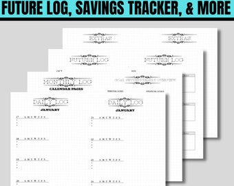 The Ultimate Minimalist Yearly Planner PDF A4 Dotted Sheets, 172 Pages