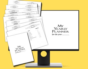 The Ultimate Minimalist Yearly Planner PDF A4 BLANK Sheets, 172 Pages