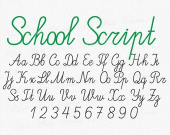 School Font SVG, Handwritten Font SVG, Wedding Font SVG, Fancy Script, Brush font, School Script, Cricut and Silhouette - svg, eps, dxf, png