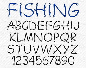 Download Fish Hook Monogram Etsy