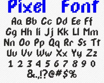 PIXEL svg Font svg script alphabet SVG Fonts font svg Cricut Silhouette Cameo clean cutting digital download Full Alphabet