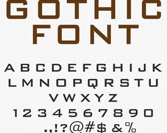 Gothic Letters Svg Dxf, Eps, Png, Bank Gothic Monogram Font, Ghotic Font SVG, Alphabet, Font Svg, Silhouette, Cricut Svg, Dxf, Eps, Png