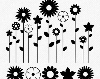 Flower Garden Svg Etsy