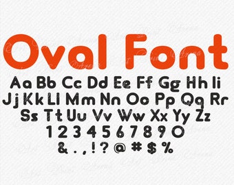 Oval Font SVG, Neon Letters,Oval Script SVG, Bold Font SVG, Neon Alphabet, Retro Font, Silhouette svg, Cricut Svg, Dxf, Eps, Png