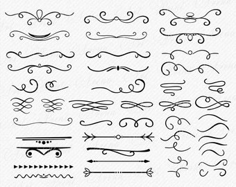 47 Text Dividers svg - Dividers clip art - Text decoration - Borders SVG - Swirls SVG - Decorative elements - cutting files