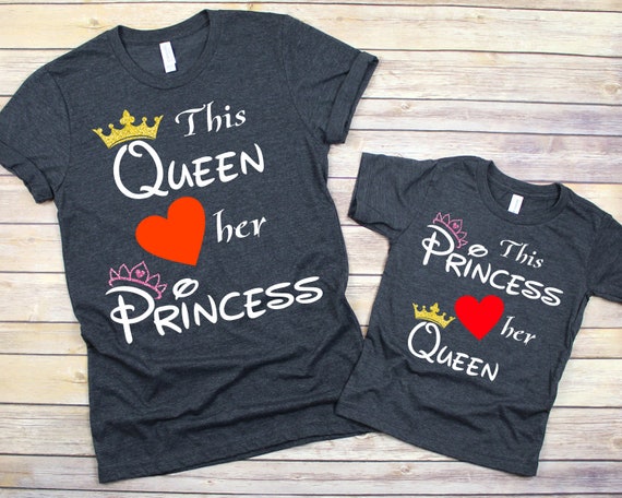 Download Mother Daughter Svg Queen And Princess T Shirt Design Etsy