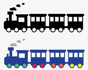 Train Silhouette, Train svg, Train Clipart, Train Vector, Train DXF Cut Files, Transport Cuttable Svg, digital download, svg, dxf, eps, png