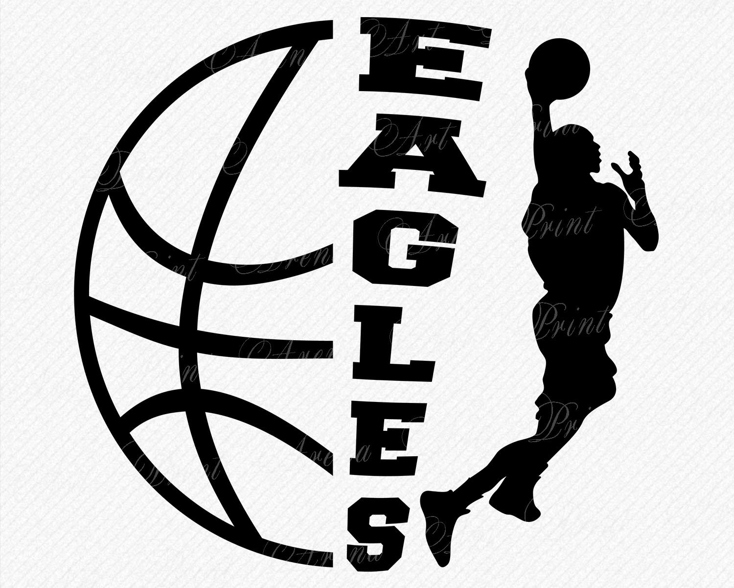 Eagles SVG Basketball SVG Basketball Tshirt Design Etsy