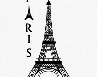 Eiffel Tower Svg SC1490 Paris Clipart Paris Svg Jpg Eps Png Download Paris Moonlight SVG Paris Silhouette Cut File