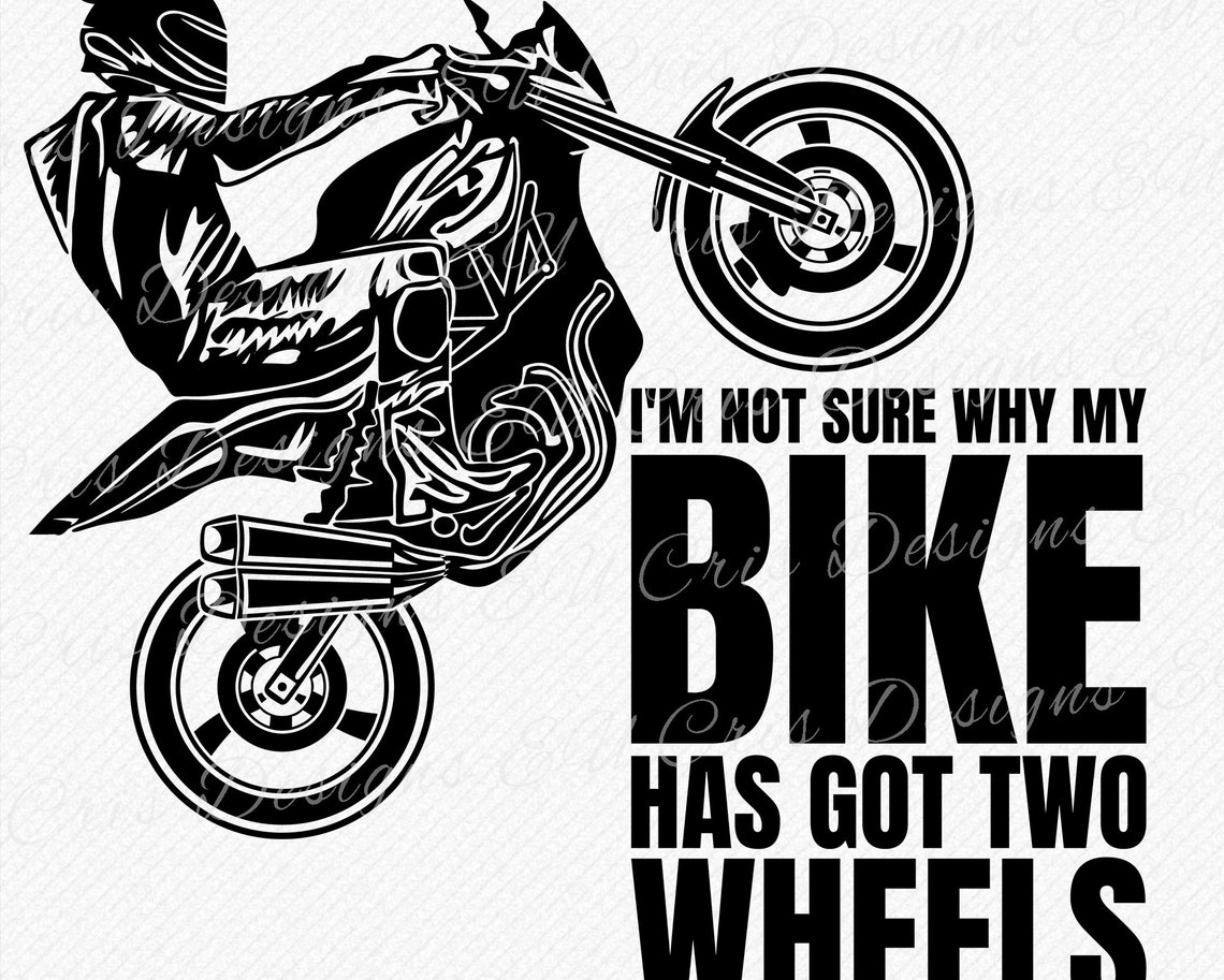 Motorcycle Wheelie SVG Riding Sportbike Clipart Vector Cricut Etsy