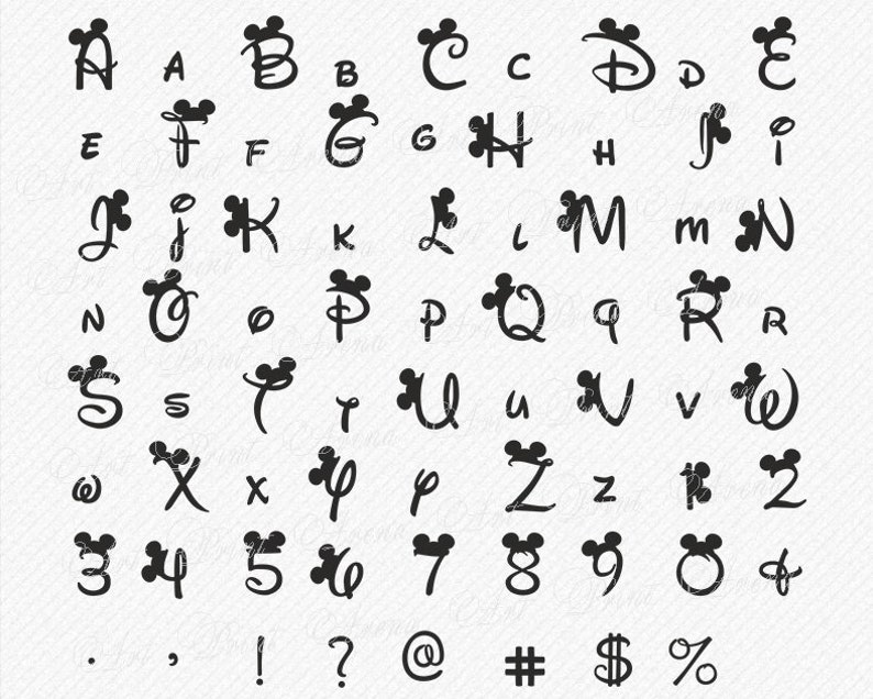Free Free 141 Disney Alphabet Svg SVG PNG EPS DXF File