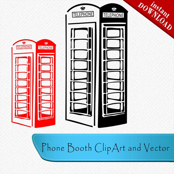 Telephone Booth Svg And Clipart File Etsy