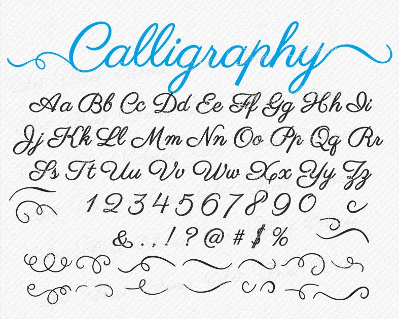 Download SVG fonts SVG font whit swirls swirly Cricut font ...