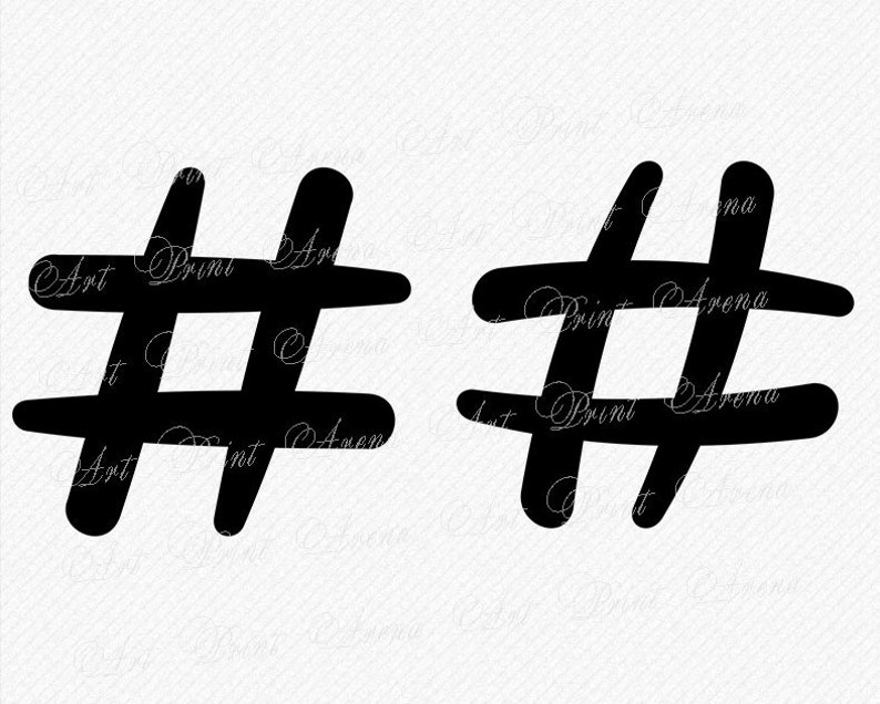 Hashtag SVG Hashtag sign Hashtag clipart cutting files for Etsy