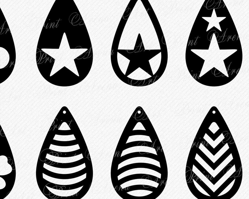 Download Earrings SVG cut files Tear drop Earrings Bundle svg | Etsy