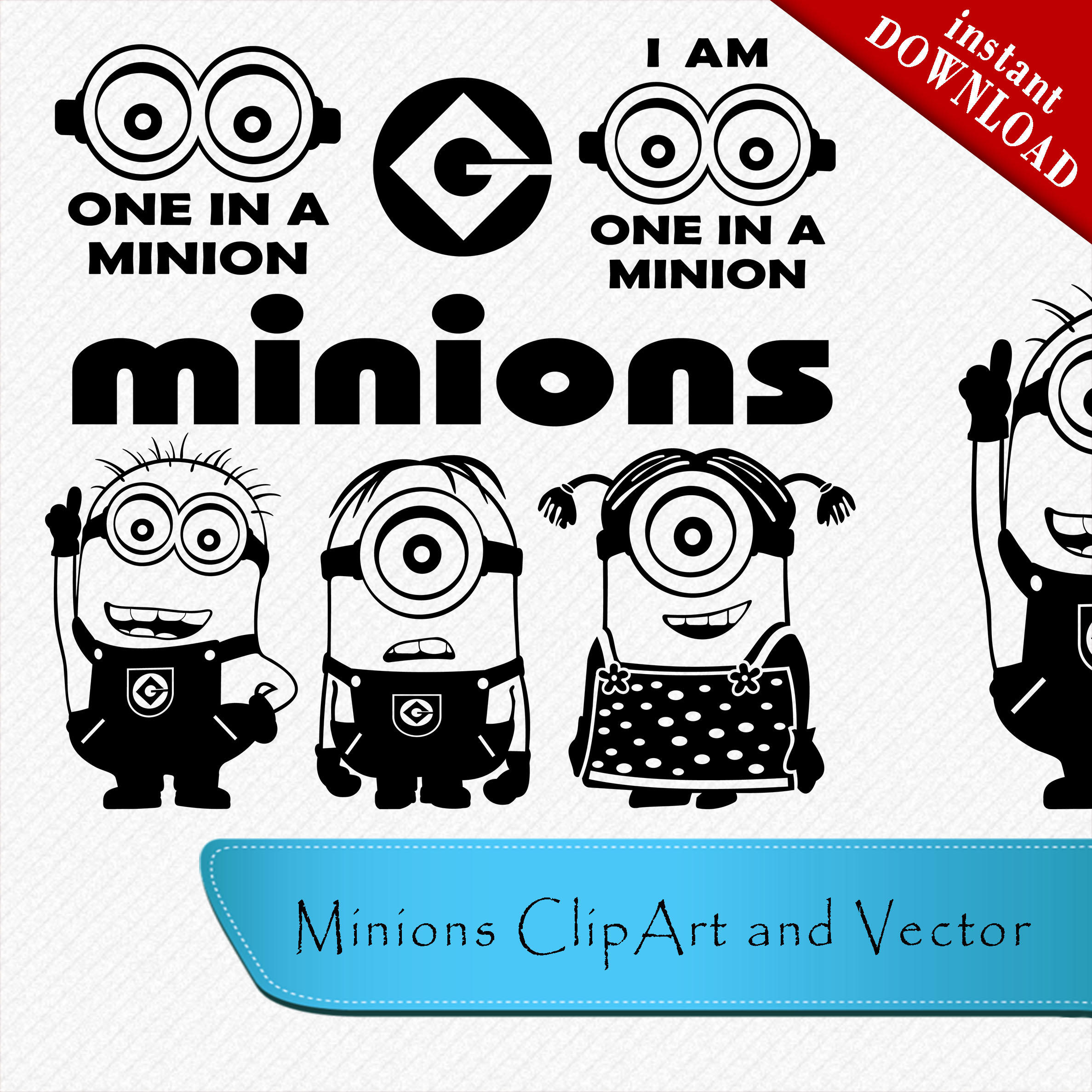Download Minions SVG Minion svg Minion Silhouette Minion cricut | Etsy
