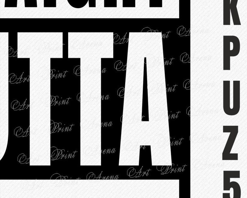 Download Straight Outta Blank Template SVG Bundle with Letters ...