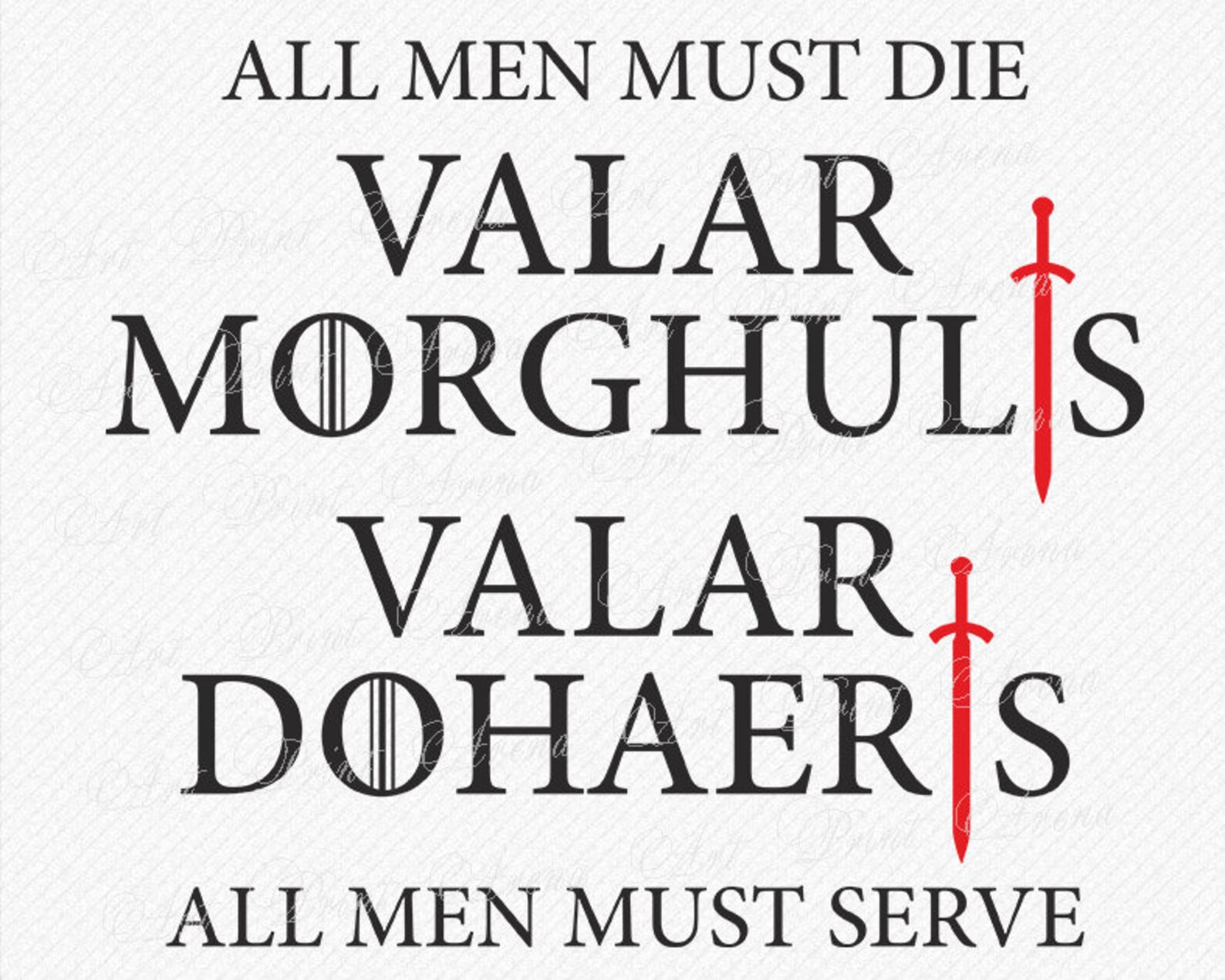 Valar Morghulis SVG Valar Dohaeris SVG Valar Morghulis | Etsy
