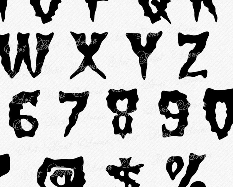 Download Halloween Font SVG Horror Font Halloween Monogram Font SVG ...