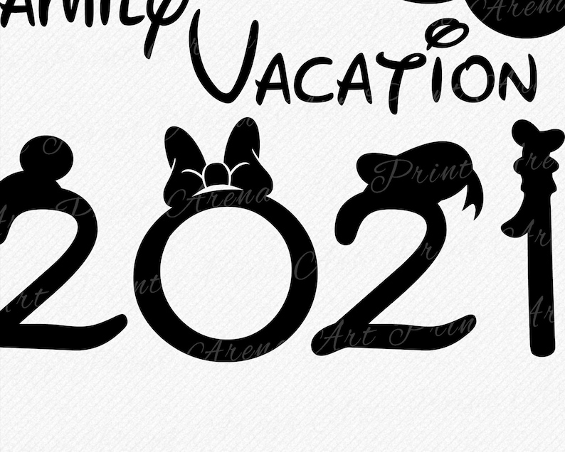 Download Disney Family Vacation 2021 Cutting and clipart files | Etsy