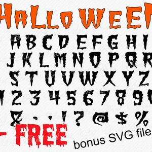 Download Halloween font svg | Etsy