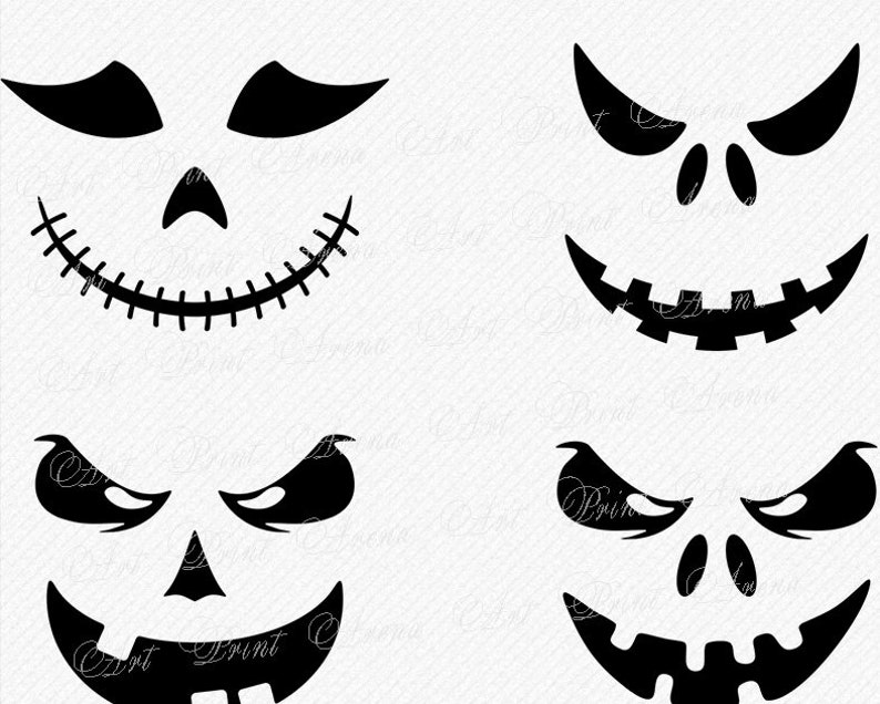 Download Free SVG Cut File - Halloween Pumpkin Svg, Pumpkin Faces Svg, ...