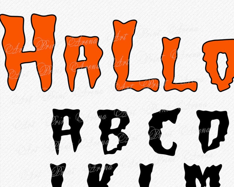 Download Halloween Font SVG Horror Font Halloween Monogram Font SVG ...