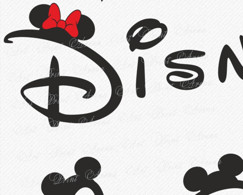 Download Disney Alphabet SVG Disney Schrift Svg Ohren Svg Minnie | Etsy