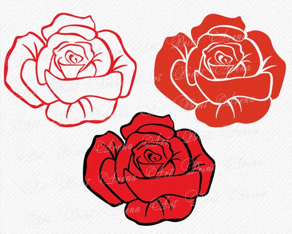 Download Rose Flower SVG / Rose Shape / Floral Rose SVG cutting ...