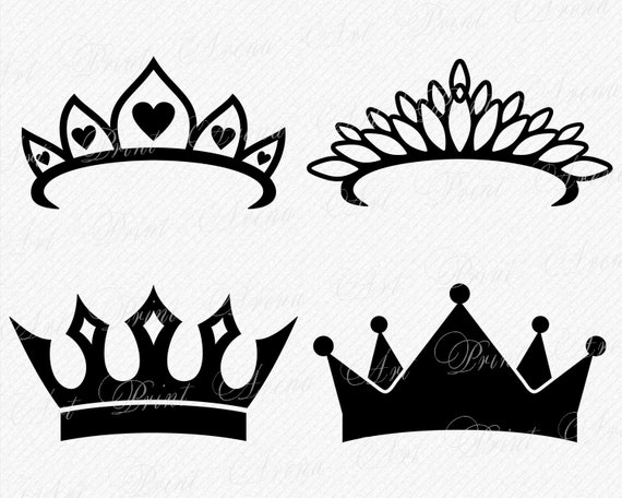 Download Tiara svg set of 4 crowns Queen Crown SVG cutting file | Etsy