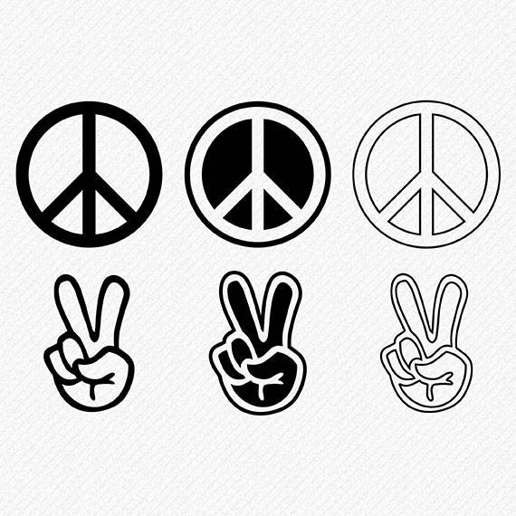 Download Peace Sign and Finger SVG cutting files | Etsy