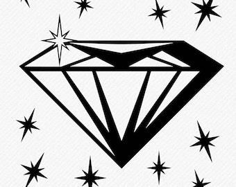 Diamond svg, Diamond clipart, Diamond Silhouette, Cricut Diamond, Diamond Clipart, Cut, Vector digital download, svg, dxf, eps, png