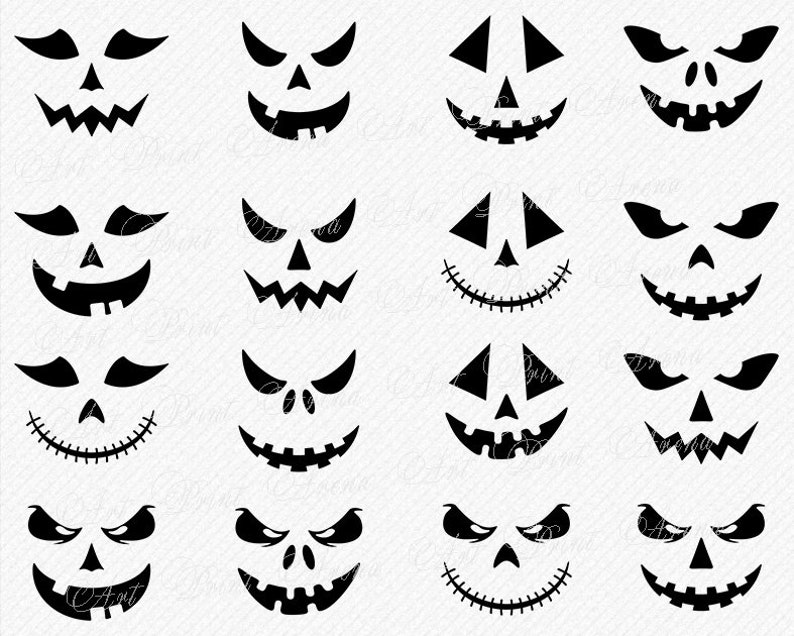 Download Pumpkin Face Svg Bundle Jack O Lantern Faces Clipart Etsy Free Photos PSD Mockup Templates