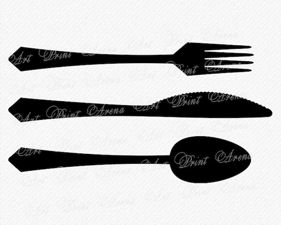 Knife SVG, Fork SVG, Spoon SVG, Knife Fork svg, Restaurant Logo svg, Restaurant svg, Cricut and Silhouette svg, eps, png, dxf