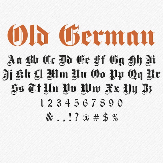 Alte deutsche Schrift SVG alte Deutsch Schrift alten Etsy